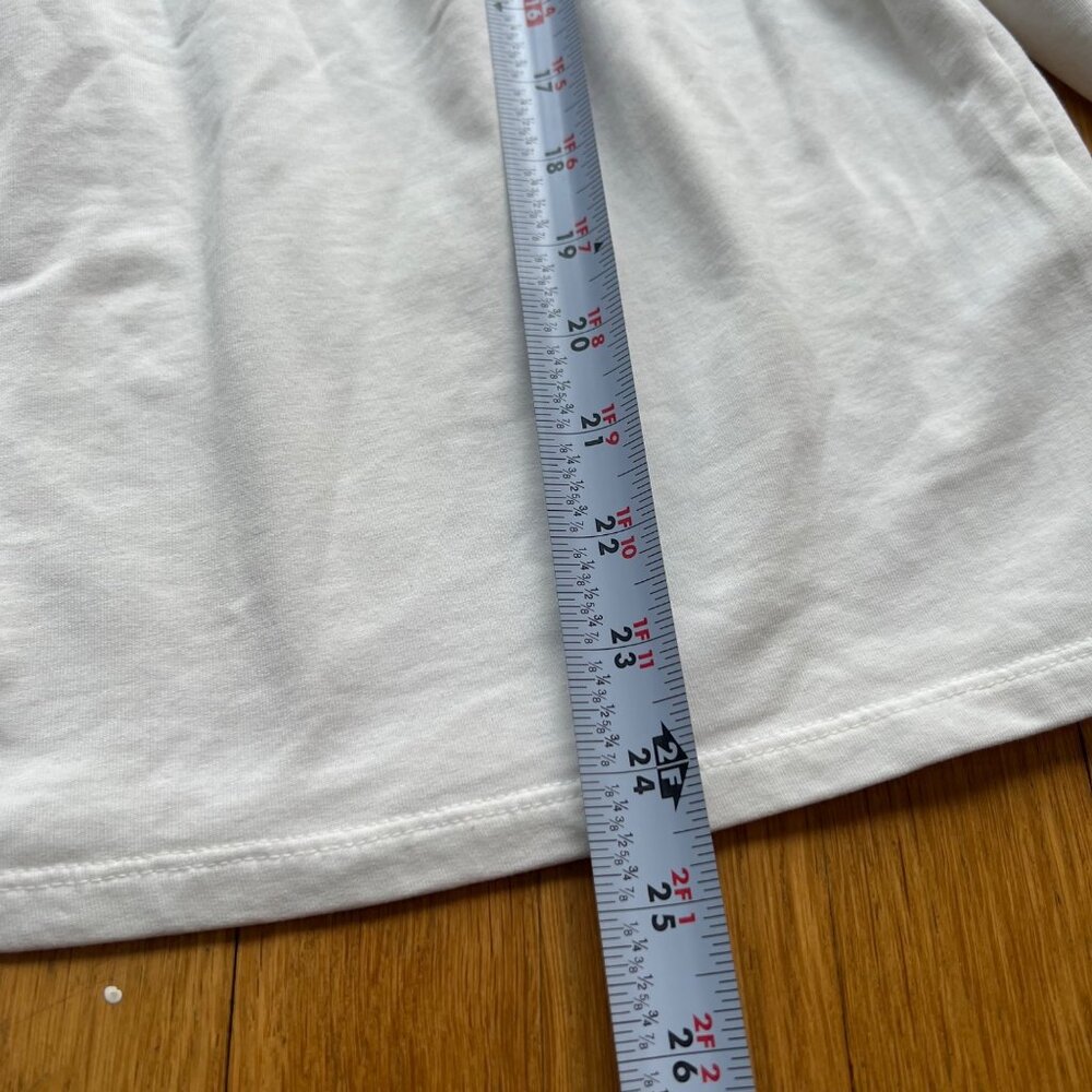 Smocked Crochet Peasant Blouse Hinge Size M White Long Sleeve Square Neck Top - Picture 10 of 16